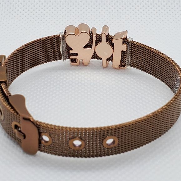 5⭐ rated💗 Coffee/Rose Gold Family Themed Bracelet - Picture 2 of 7